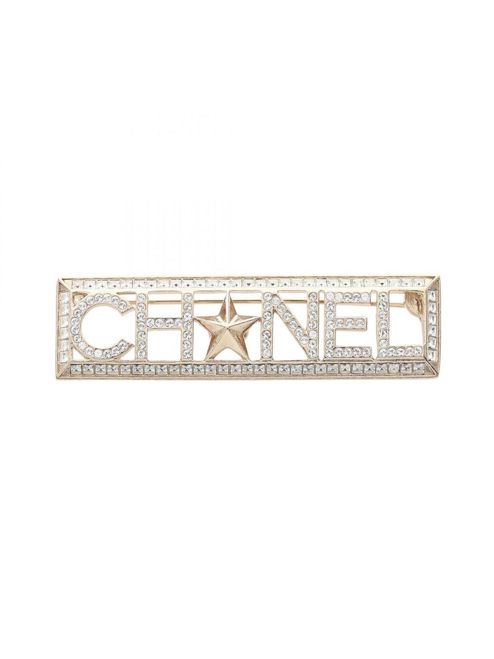 Chanel Logo Brooch Gold Plated #278150C65B